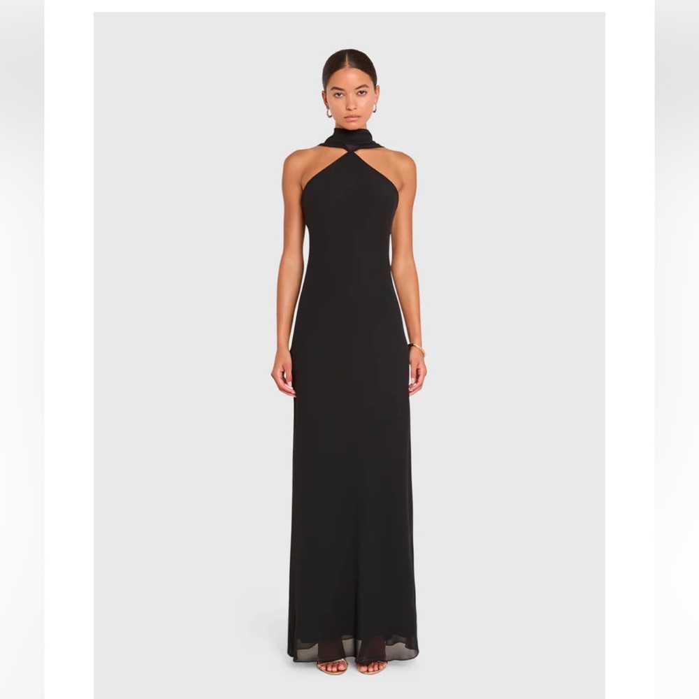 Sold Out! Amanda Uprichard Black Halter Maxi Dress
